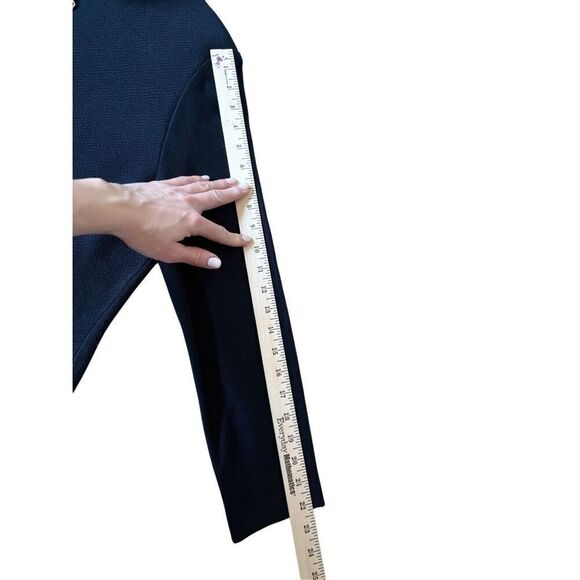 St. John Collection Santana Knit Jacket Blazer Women 12 L Black Zip - Picture 6 of 11